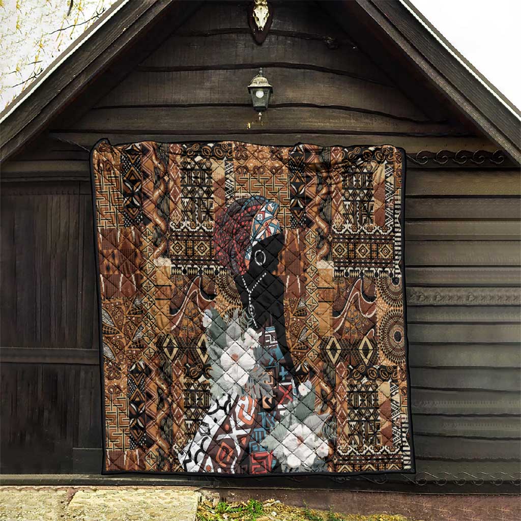 Beautiful Black Woman Quilt African Tribal Pattern LT9