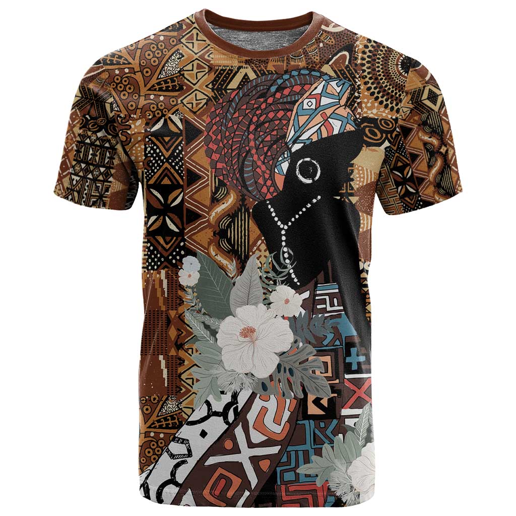 Beautiful Black Woman T shirt African Tribal Pattern LT9