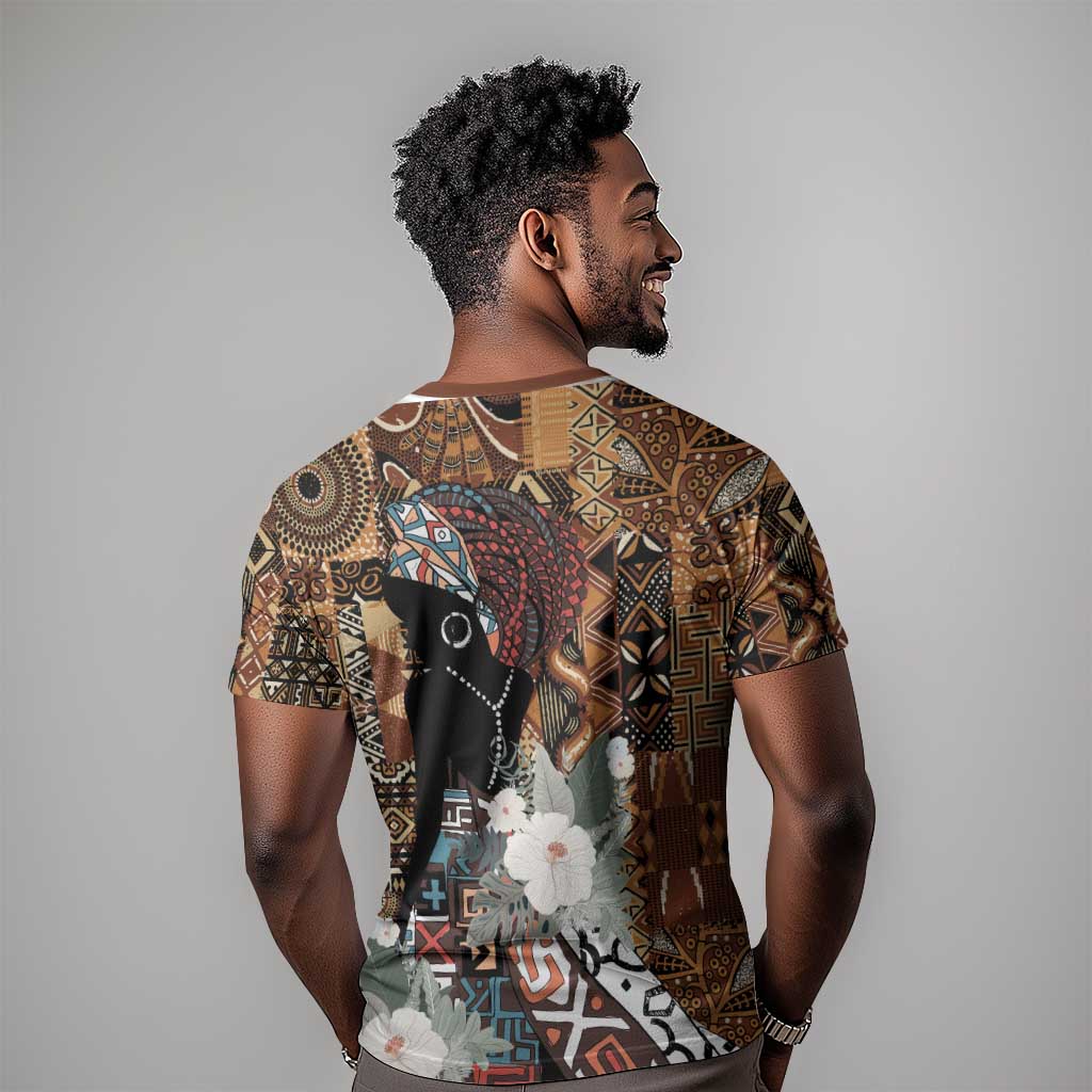 Beautiful Black Woman T shirt African Tribal Pattern LT9