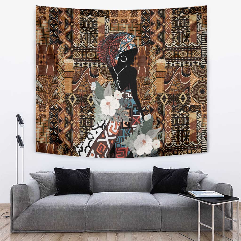 Beautiful Black Woman Tapestry African Tribal Pattern LT9