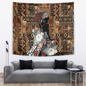 Beautiful Black Woman Tapestry African Tribal Pattern LT9
