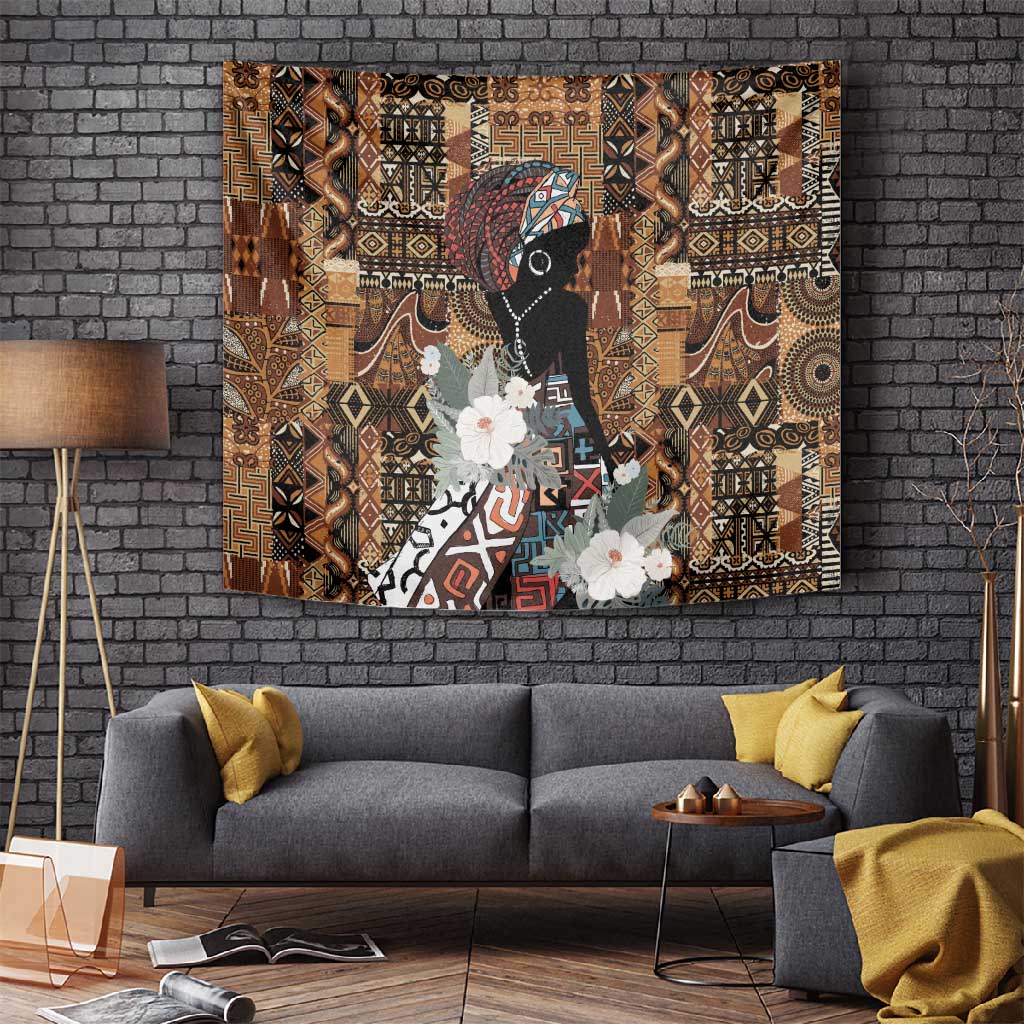 Beautiful Black Woman Tapestry African Tribal Pattern LT9