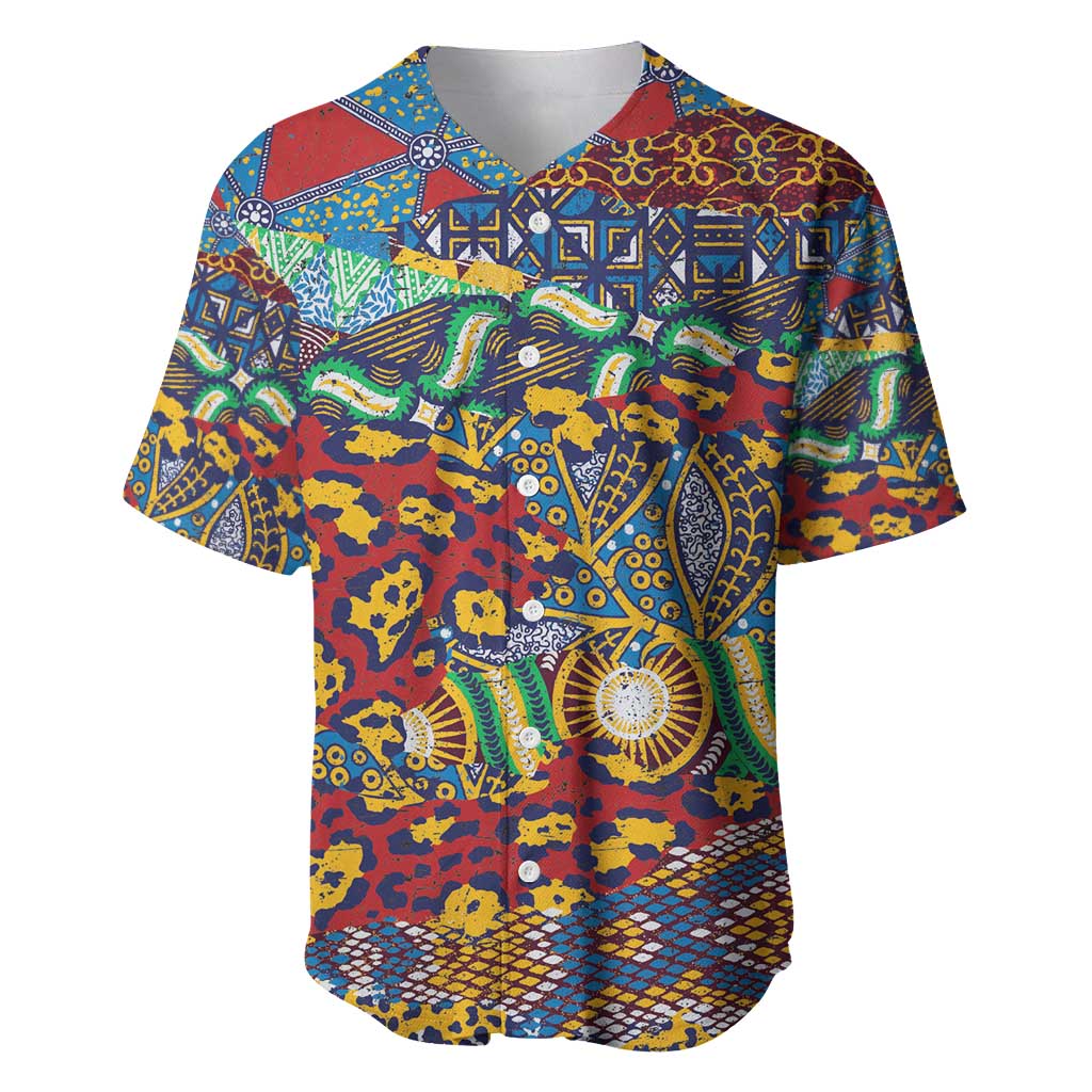 Traditional African Animal Skins Pattern Baseball Jersey LT9