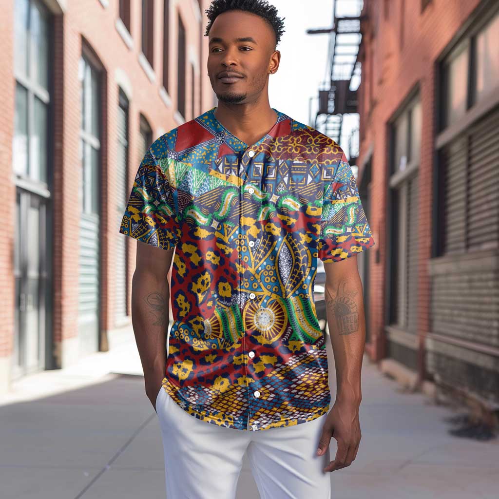 Traditional African Animal Skins Pattern Baseball Jersey LT9