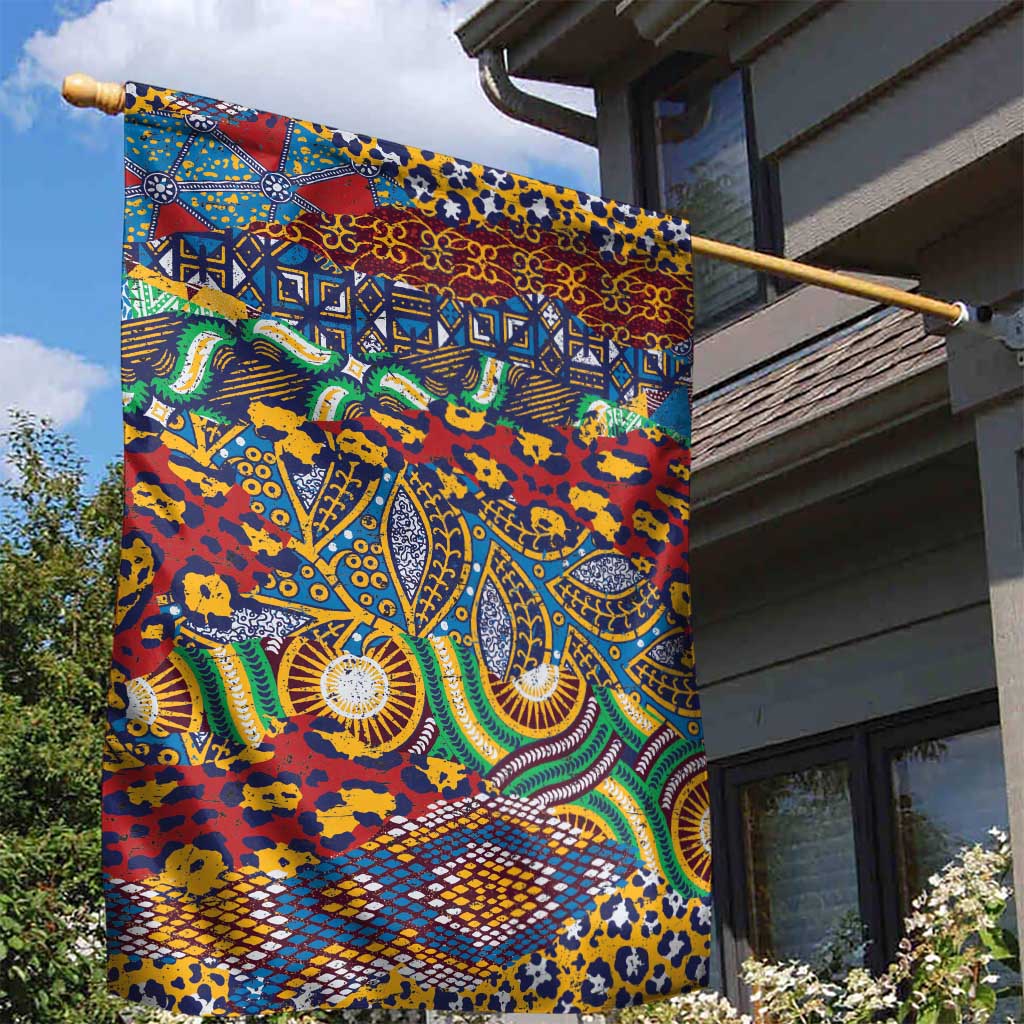 Traditional African Animal Skins Pattern Garden Flag LT9