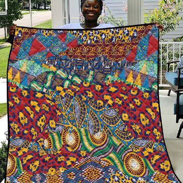Traditional African Animal Skins Pattern Quilt LT9