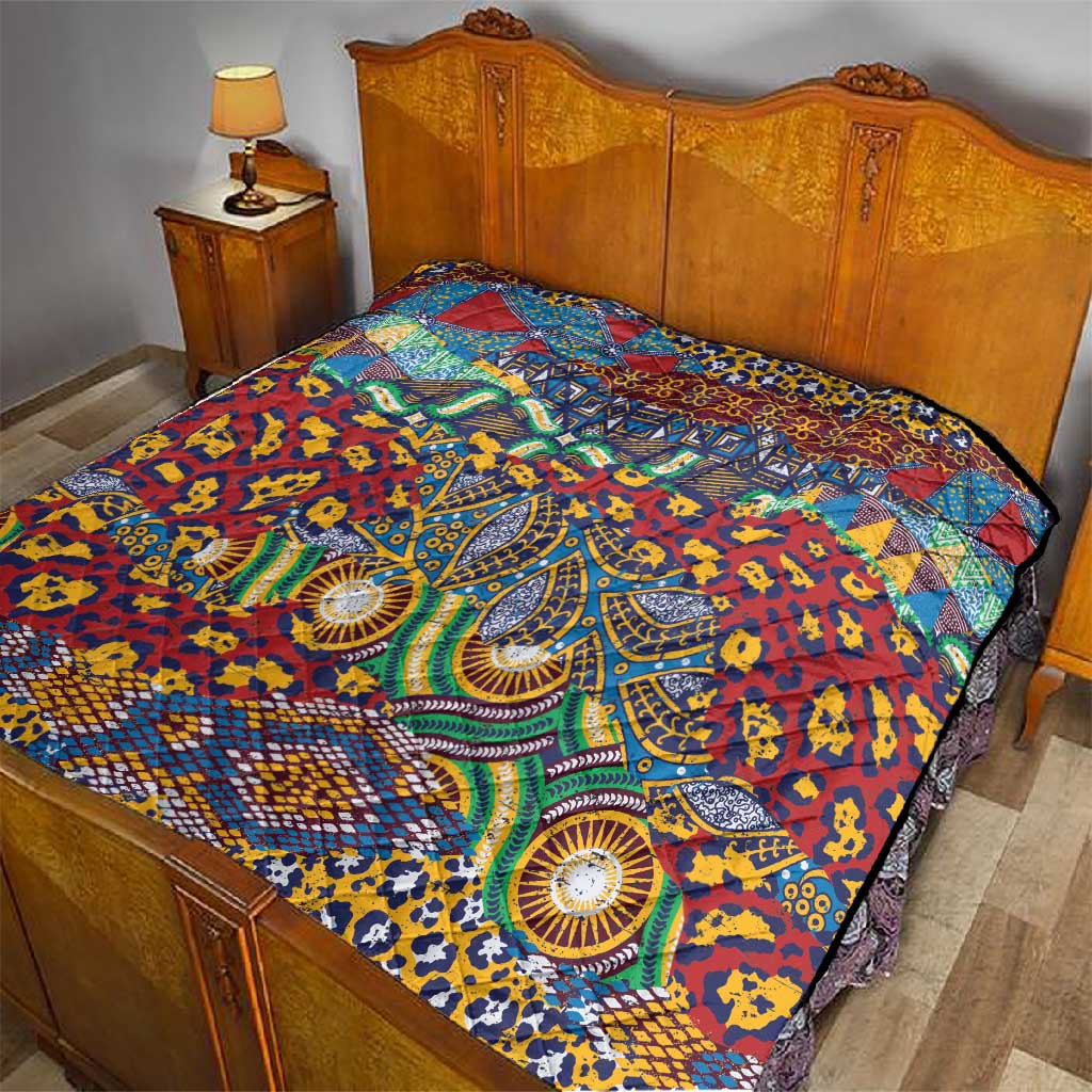 Traditional African Animal Skins Pattern Quilt LT9