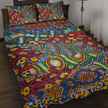 Traditional African Animal Skins Pattern Quilt Bed Set LT9