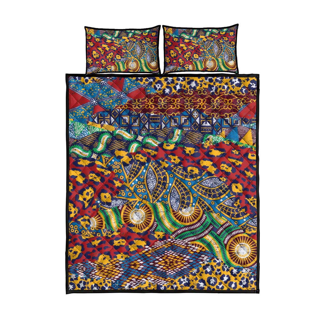 Traditional African Animal Skins Pattern Quilt Bed Set LT9