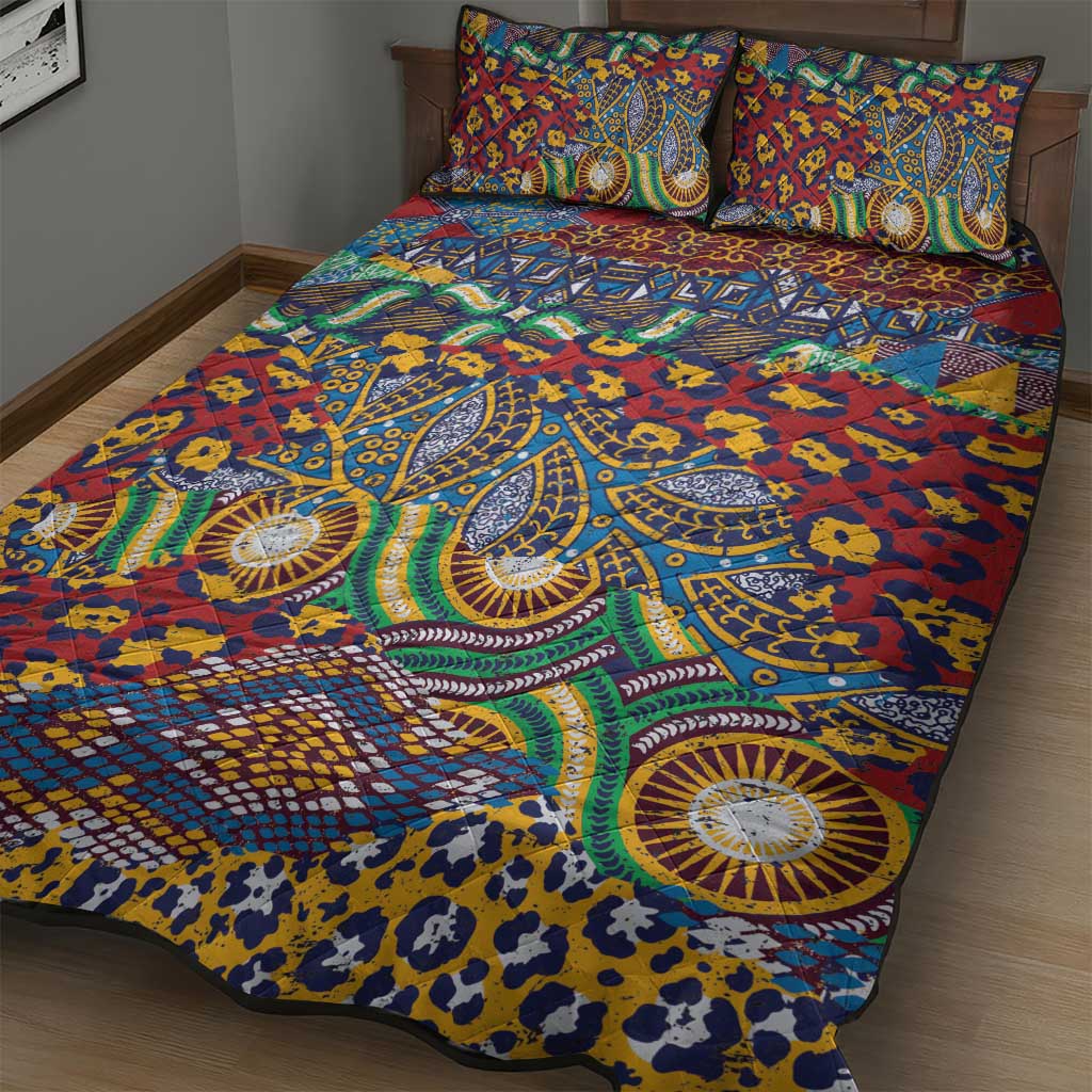 Traditional African Animal Skins Pattern Quilt Bed Set LT9