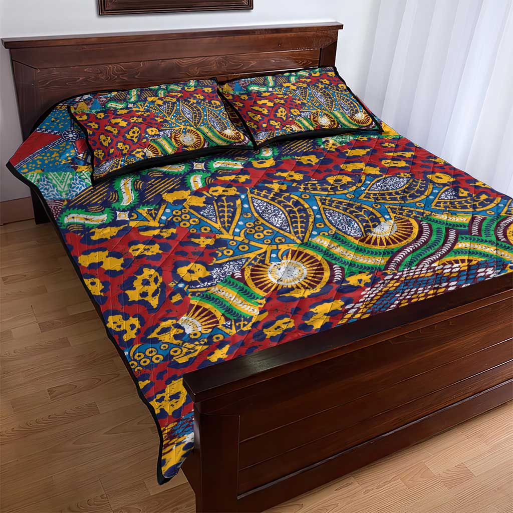 Traditional African Animal Skins Pattern Quilt Bed Set LT9