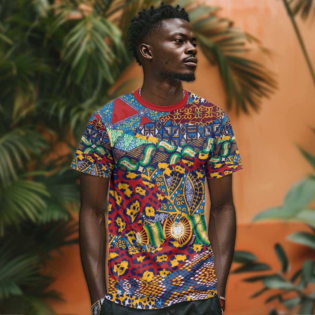 Traditional African Animal Skins Pattern T shirt LT9