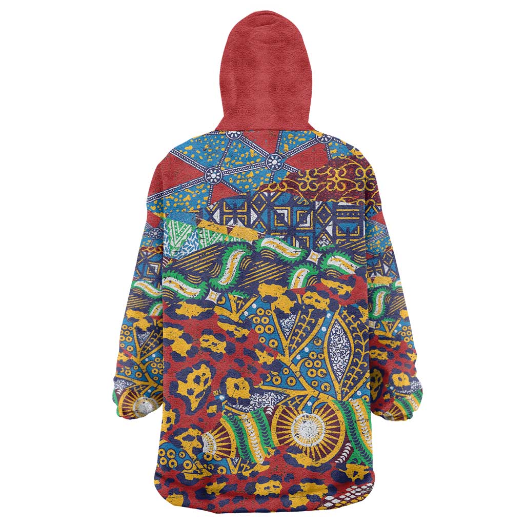 Traditional African Animal Skins Pattern Wearable Blanket Hoodie LT9