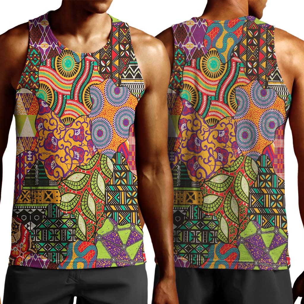 Traditional Ethnic African Vintage Motifs Men Tank Top LT9