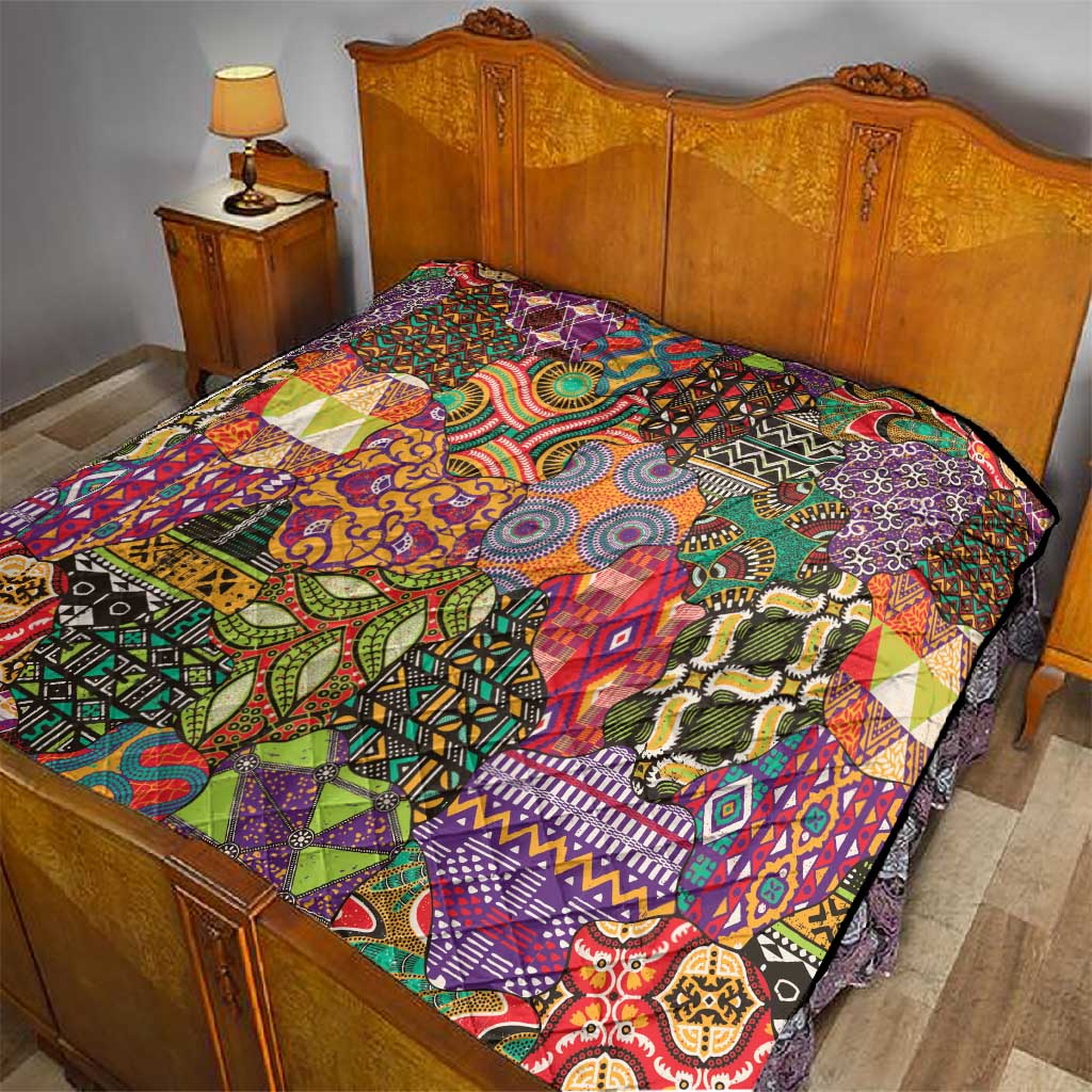 Traditional Ethnic African Vintage Motifs Quilt LT9