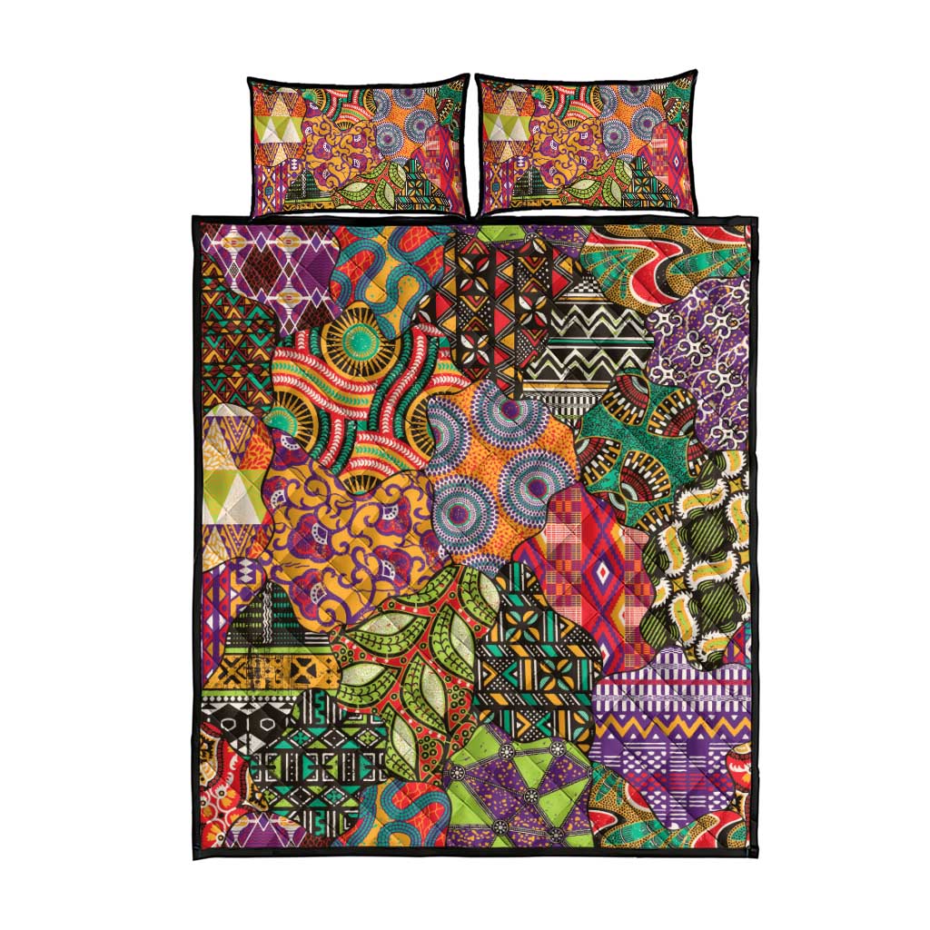 Traditional Ethnic African Vintage Motifs Quilt Bed Set LT9