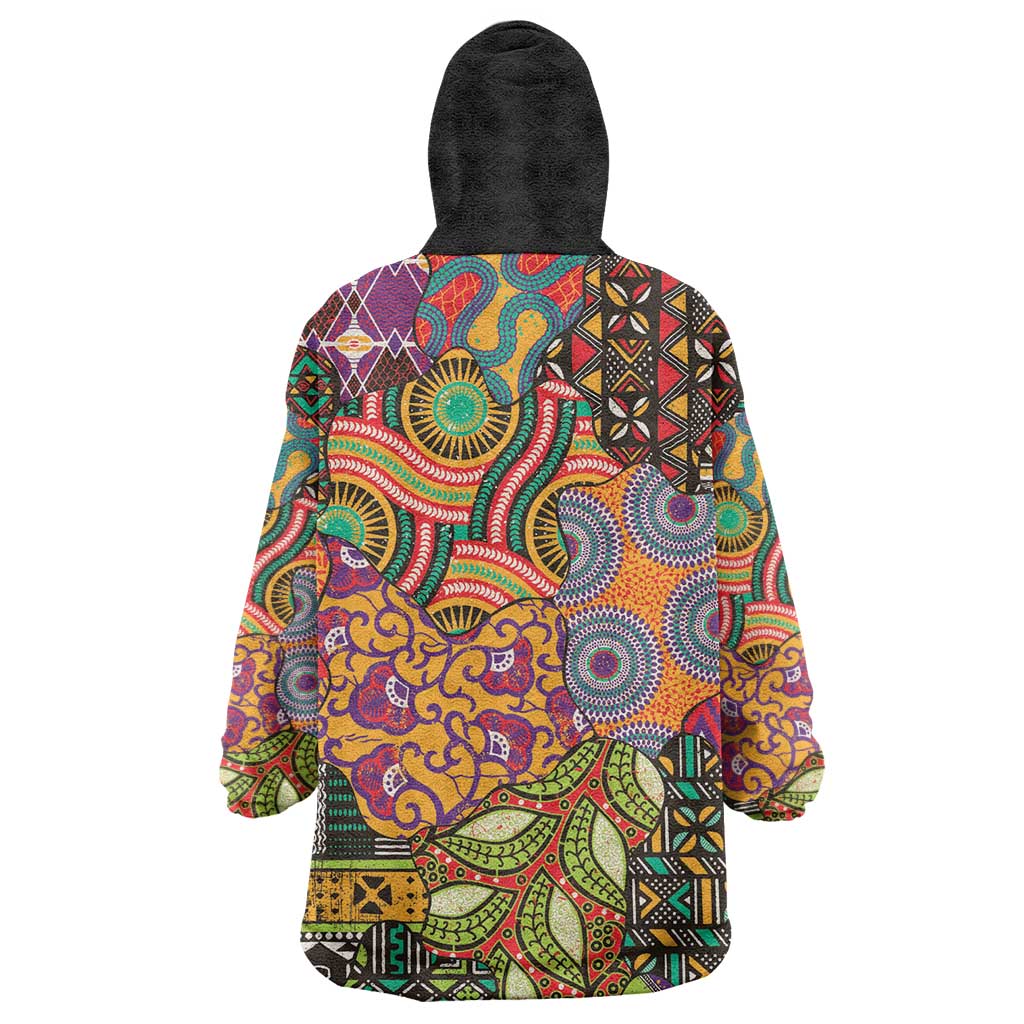 Traditional Ethnic African Vintage Motifs Wearable Blanket Hoodie LT9