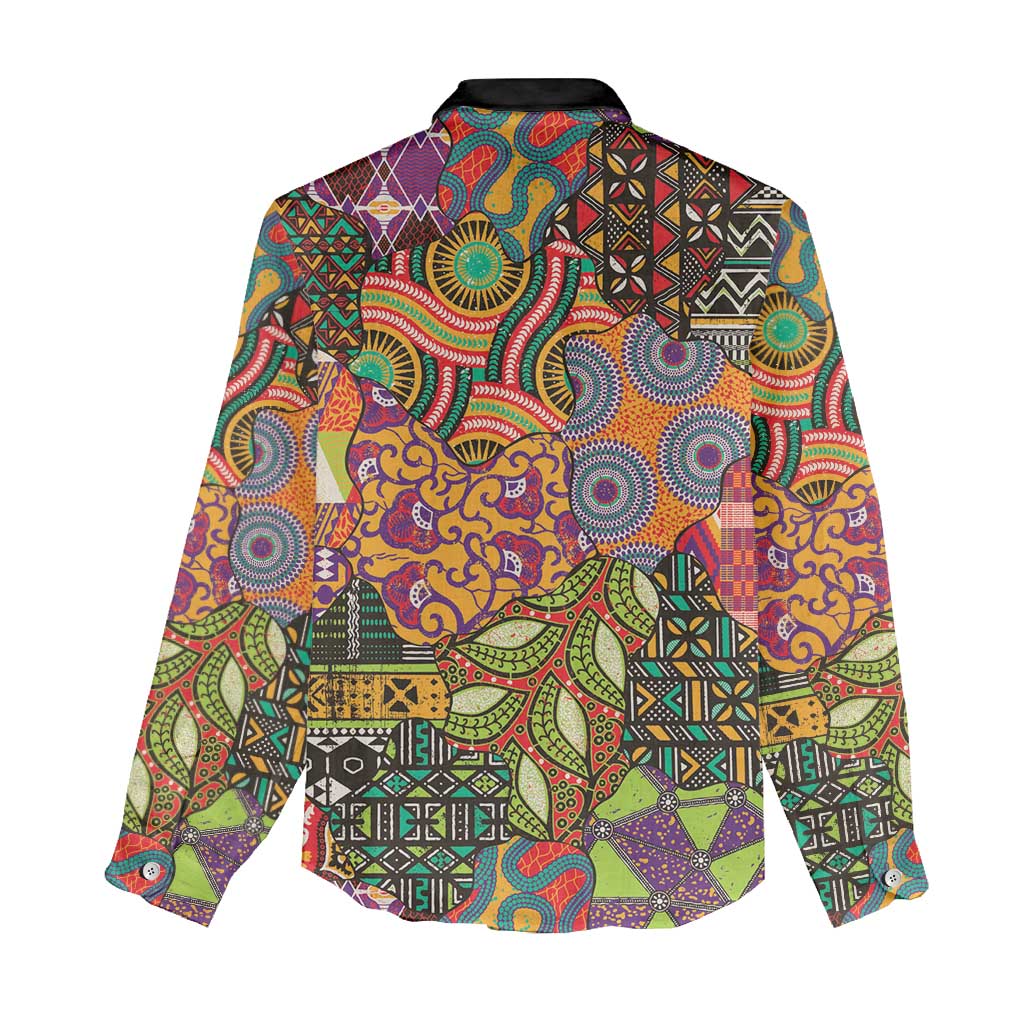 Traditional Ethnic African Vintage Motifs Women Casual Shirt LT9