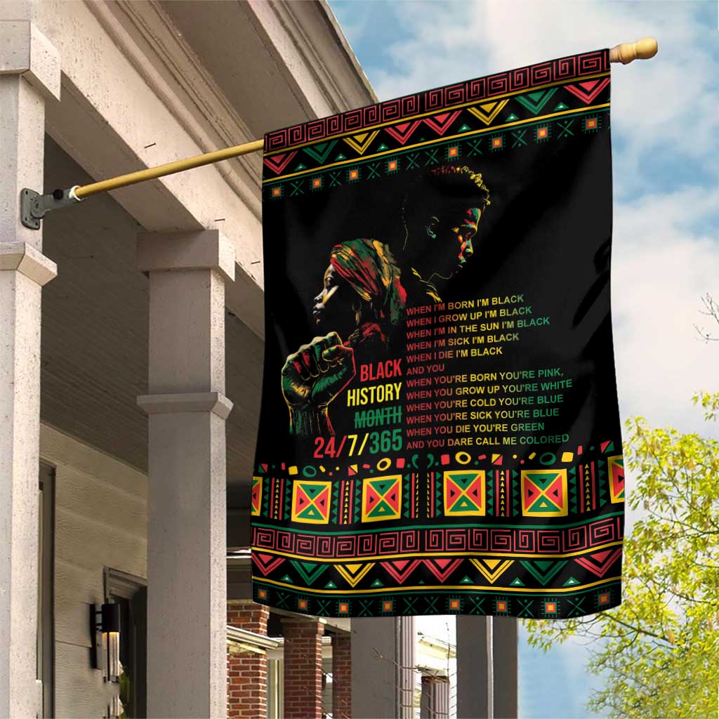 When I'm Born I'm Black Garden Flag Black History Black Month LT9