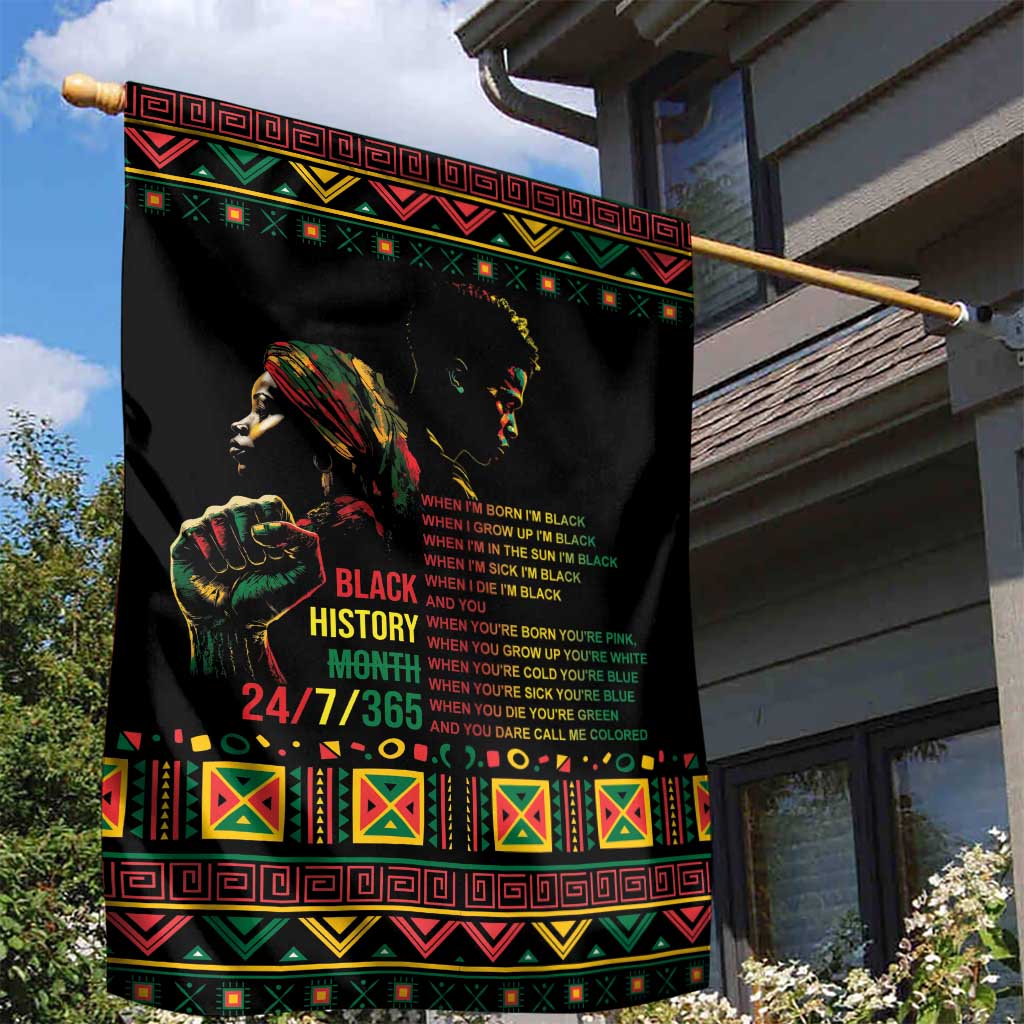 When I'm Born I'm Black Garden Flag Black History Black Month LT9