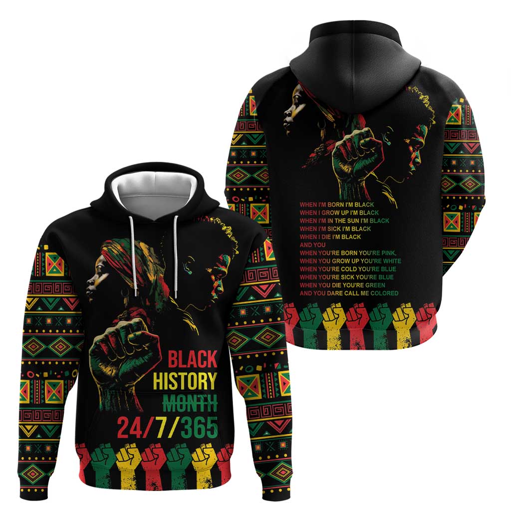When I'm Born I'm Black Hoodie Black History Black Month LT9