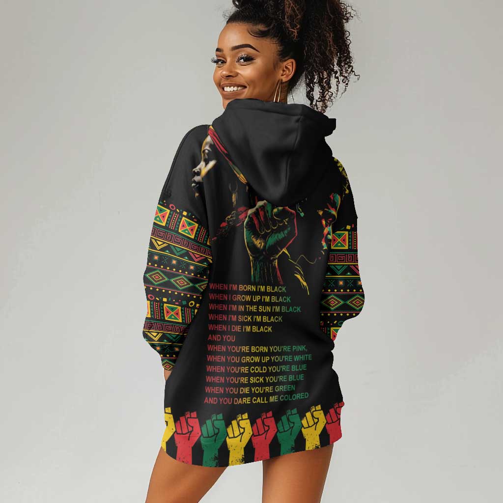 When I'm Born I'm Black Hoodie Dress Black History Black Month LT9