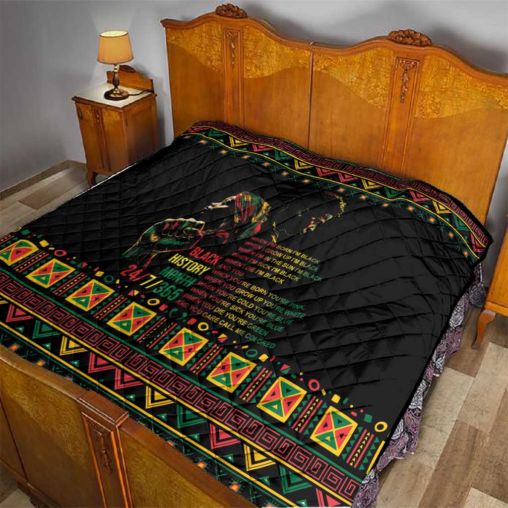 When I'm Born I'm Black Quilt Black History Black Month LT9