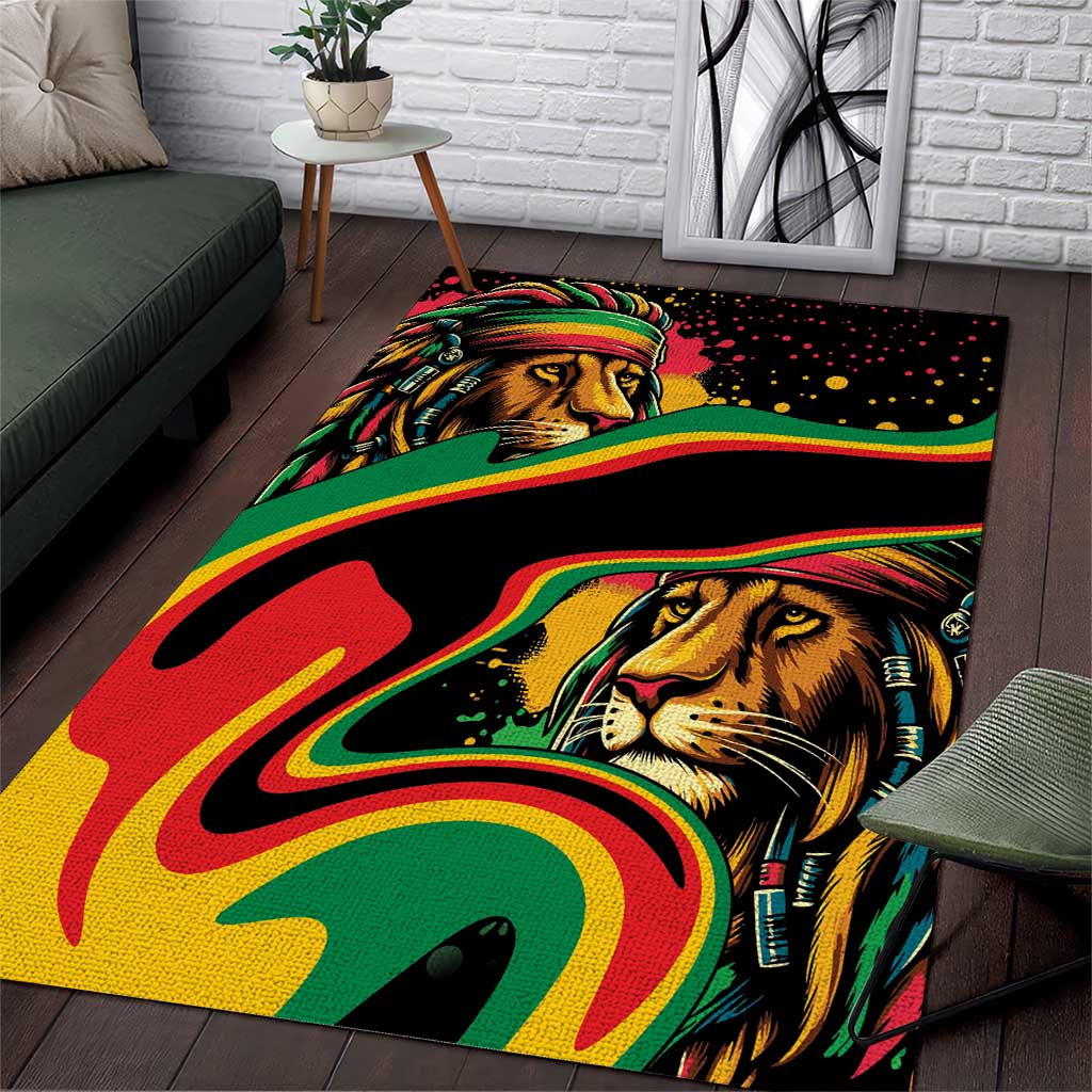 Proud Afro-Jamaicans Rasta Lion Area Rug Reggae My Soul LT9