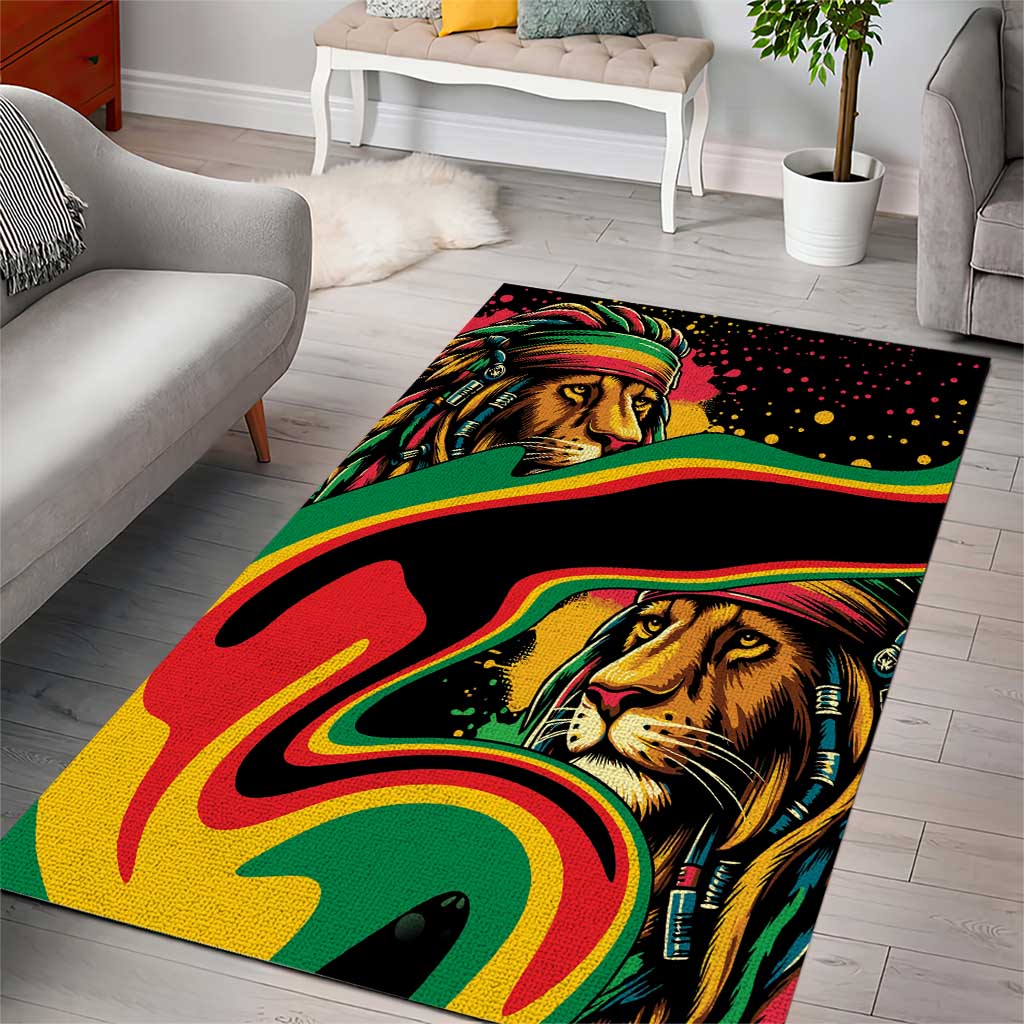 Proud Afro-Jamaicans Rasta Lion Area Rug Reggae My Soul LT9