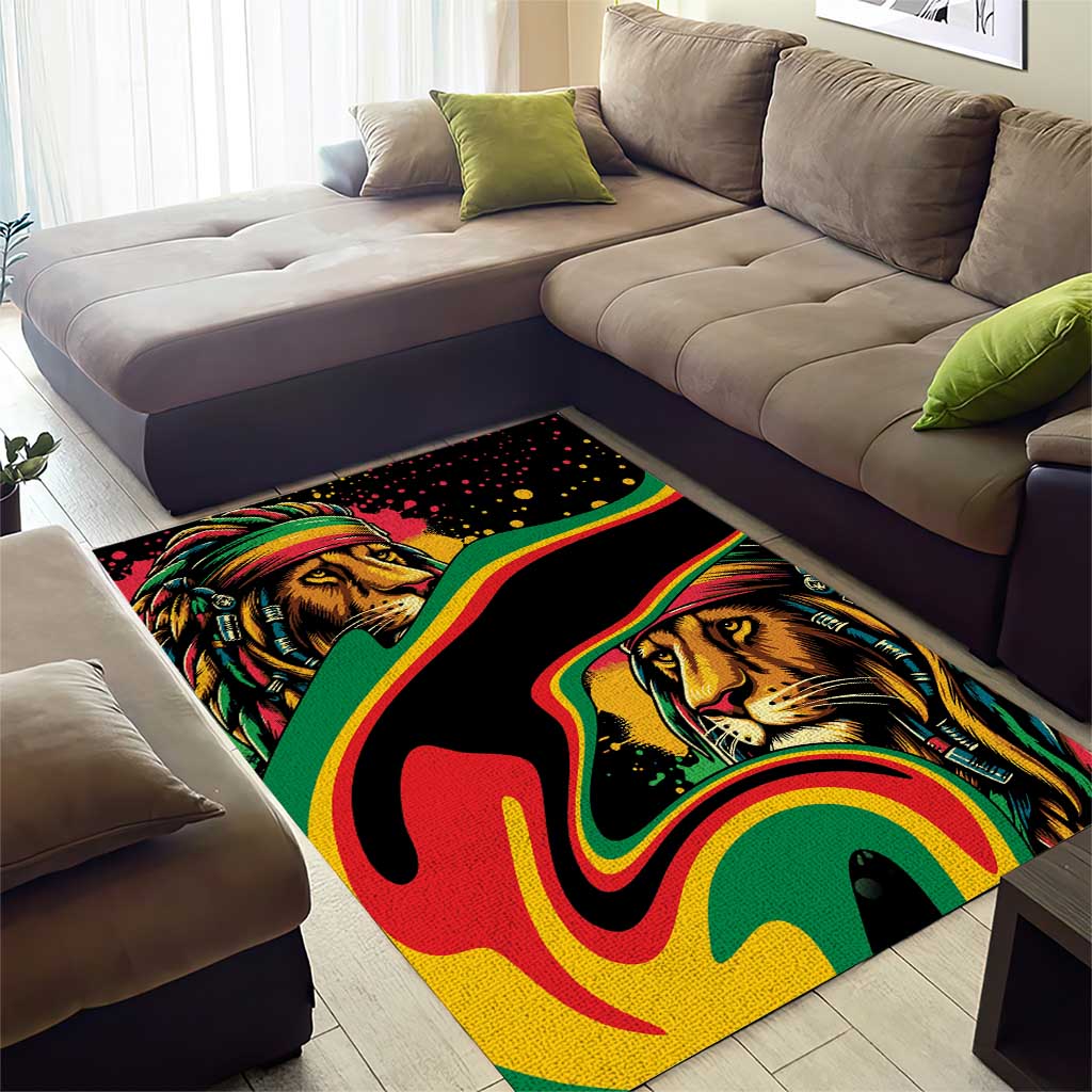 Proud Afro-Jamaicans Rasta Lion Area Rug Reggae My Soul LT9