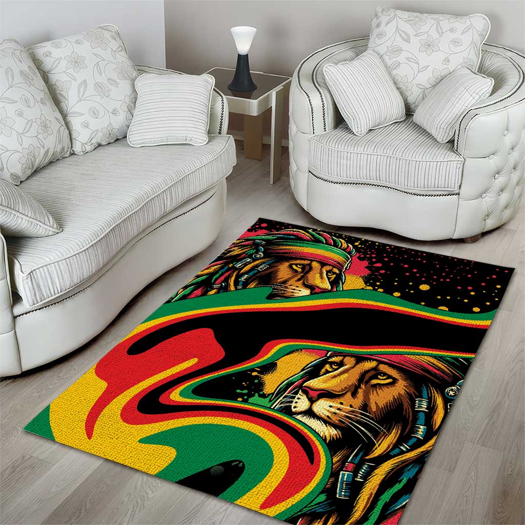 Proud Afro-Jamaicans Rasta Lion Area Rug Reggae My Soul LT9