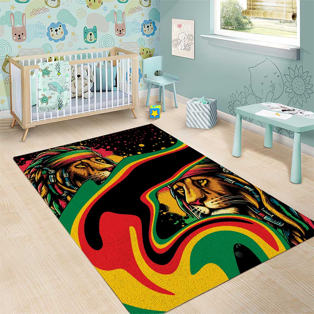 Proud Afro-Jamaicans Rasta Lion Area Rug Reggae My Soul LT9