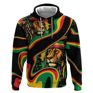 Rastafarian Lion Proud of Jamaica Hoodie Reggae My Soul LT9