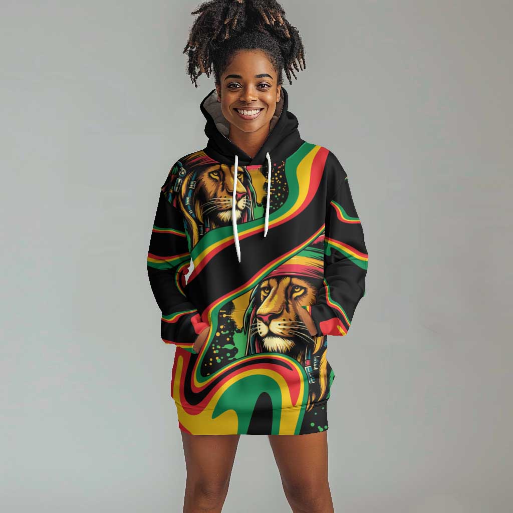 Proud Afro-Jamaicans Rasta Lion Hoodie Dress Reggae My Soul LT9