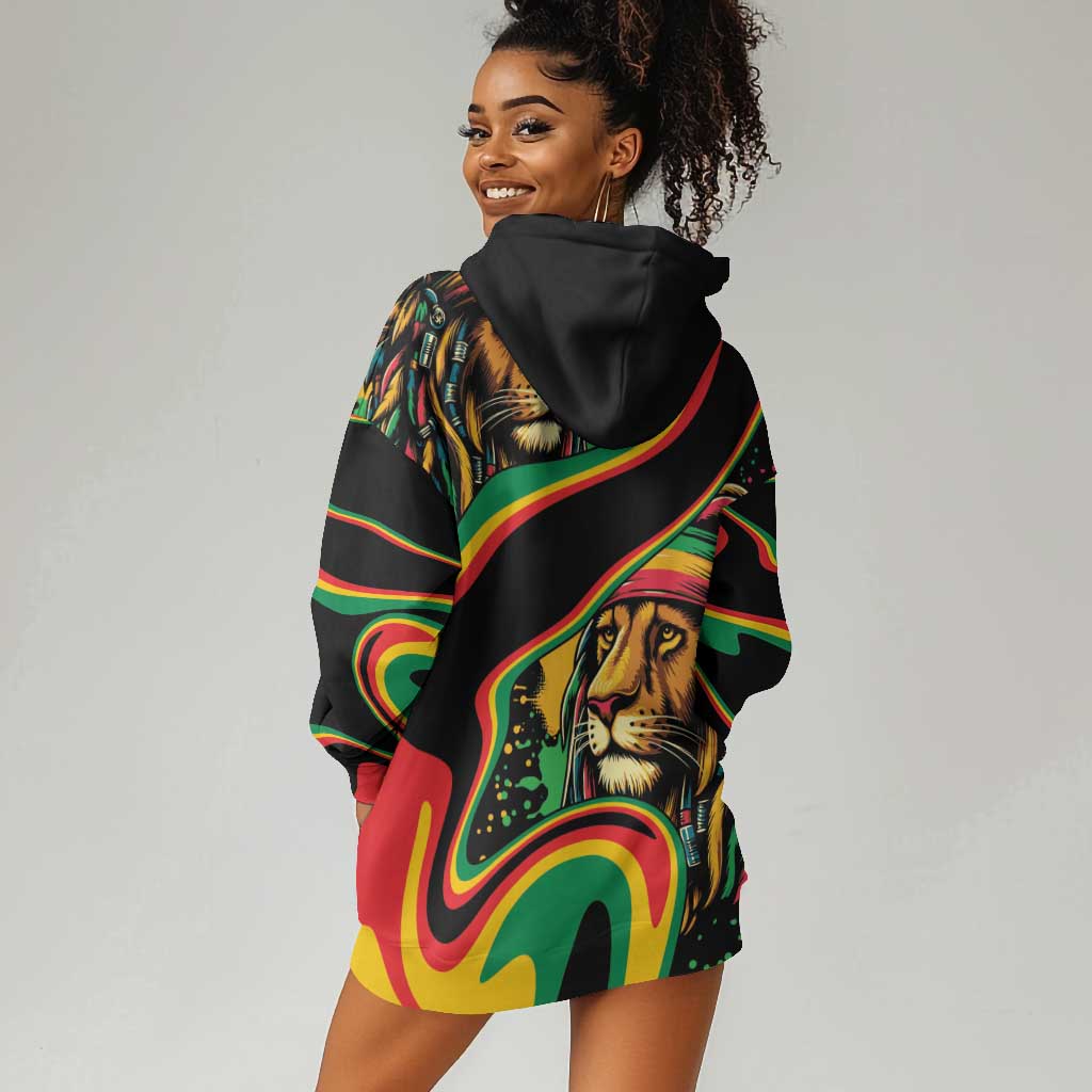 Proud Afro-Jamaicans Rasta Lion Hoodie Dress Reggae My Soul LT9