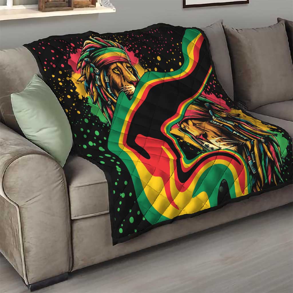 Proud Afro-Jamaicans Rasta Lion Quilt Reggae My Soul LT9