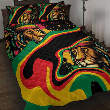 Proud Afro-Jamaicans Rasta Lion Quilt Bed Set Reggae My Soul LT9