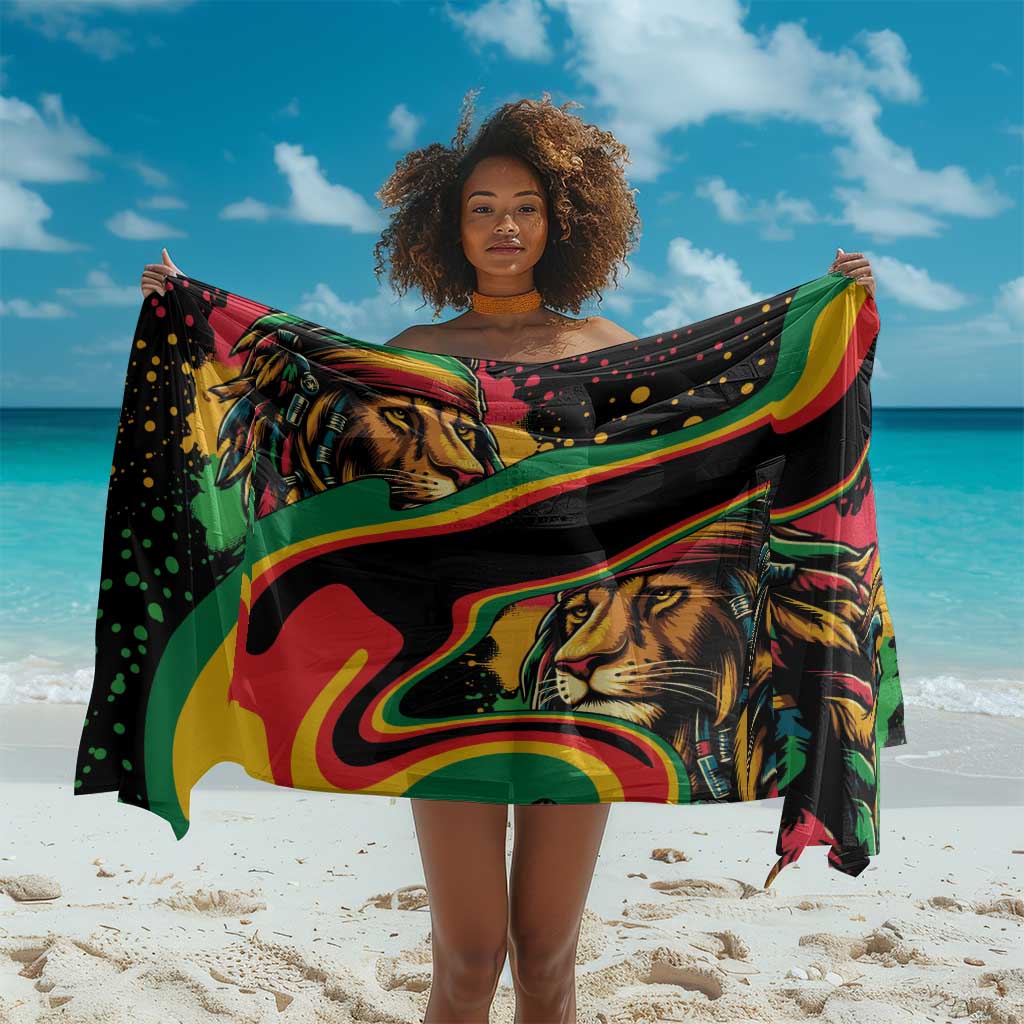 Proud Afro-Jamaicans Rasta Lion Sarong Reggae My Soul LT9