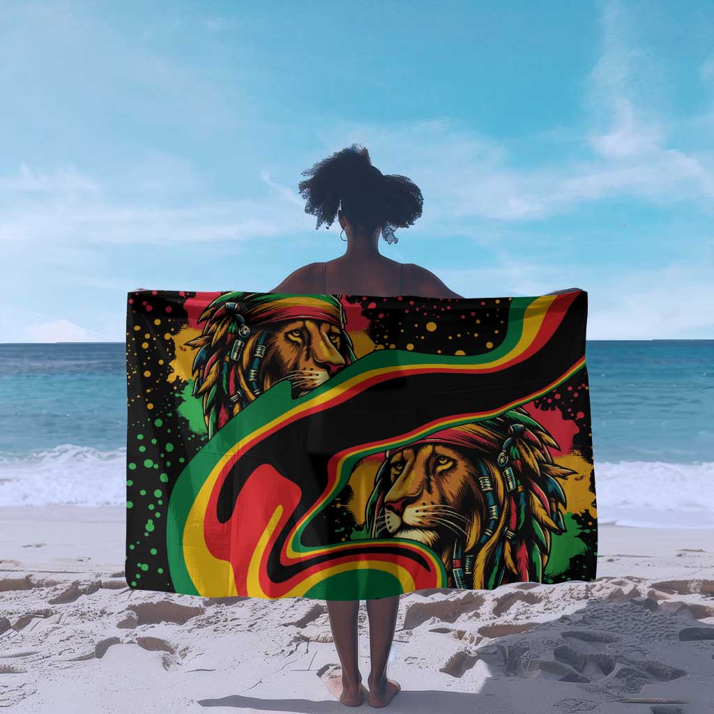 Proud Afro-Jamaicans Rasta Lion Sarong Reggae My Soul LT9