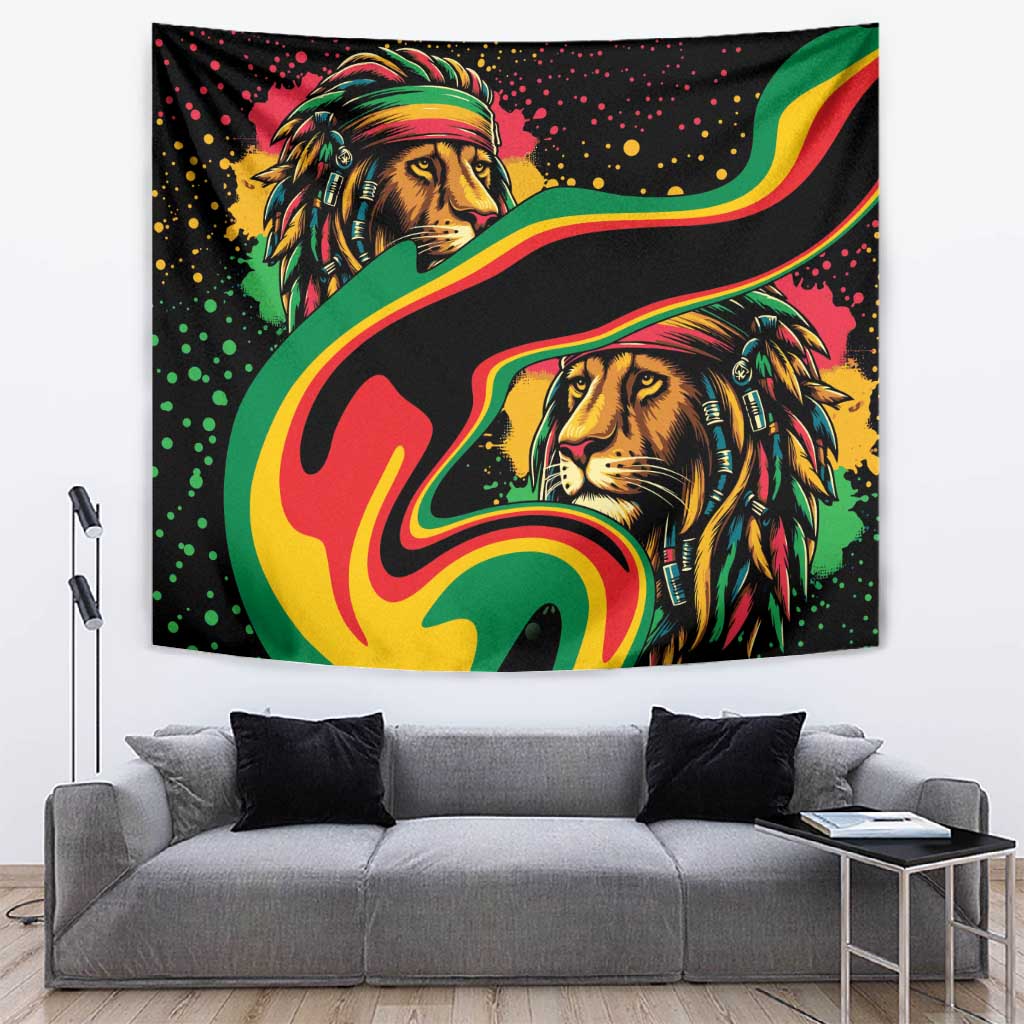Proud Afro-Jamaicans Rasta Lion Tapestry Reggae My Soul LT9