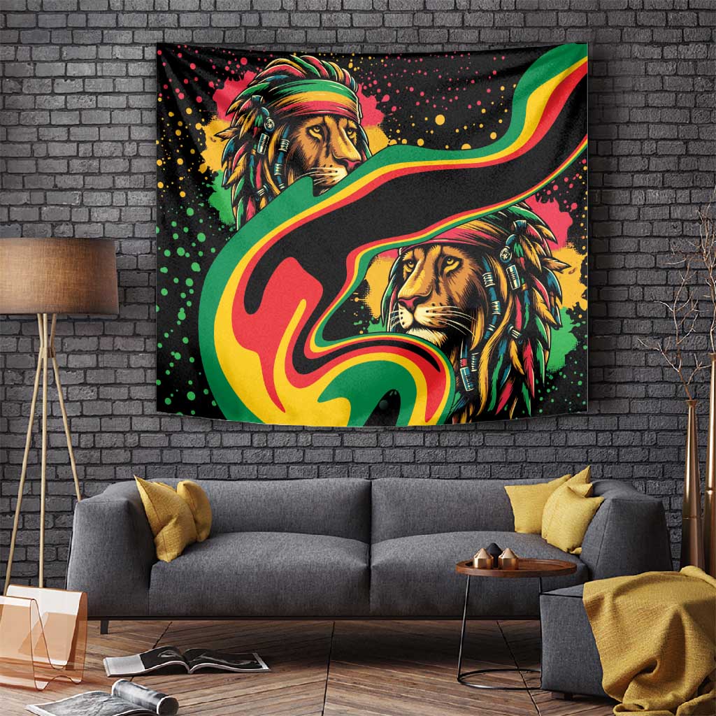 Proud Afro-Jamaicans Rasta Lion Tapestry Reggae My Soul LT9