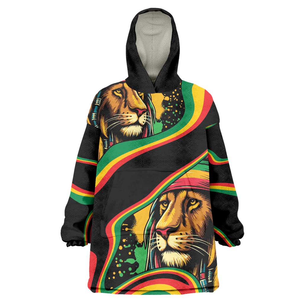 Proud Afro-Jamaicans Rasta Lion Wearable Blanket Hoodie Reggae My Soul LT9