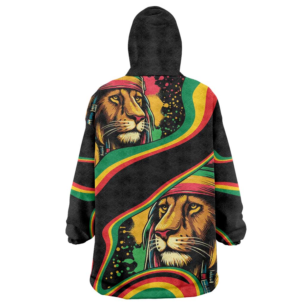 Proud Afro-Jamaicans Rasta Lion Wearable Blanket Hoodie Reggae My Soul LT9