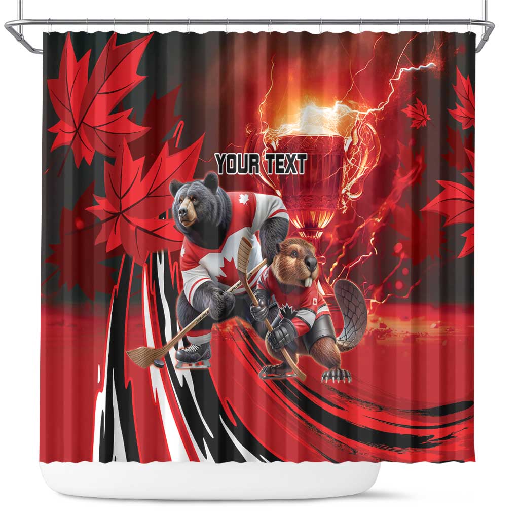 Canada Ice Hockey Champions Personalized Shower Curtain Proud Member of the Eh Team LT9