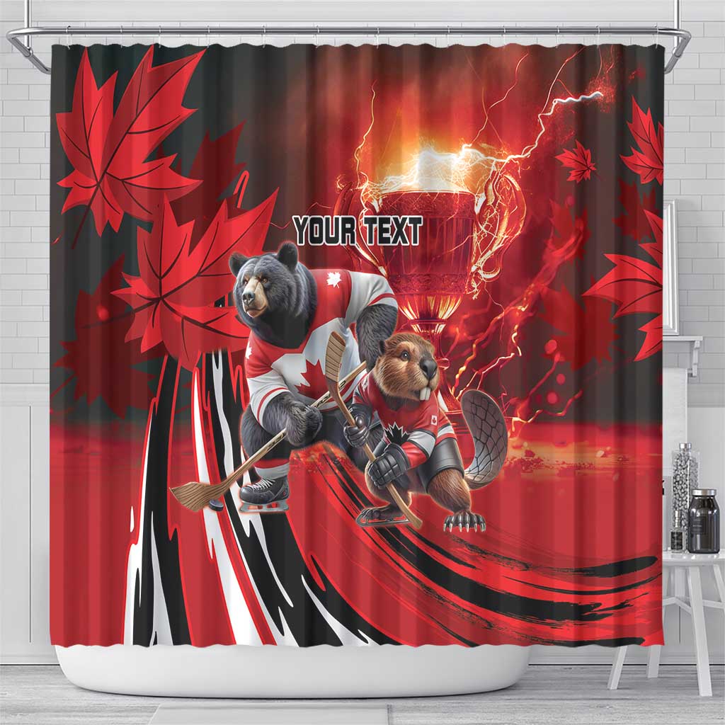 Canada Ice Hockey Champions Personalized Shower Curtain Proud Member of the Eh Team LT9