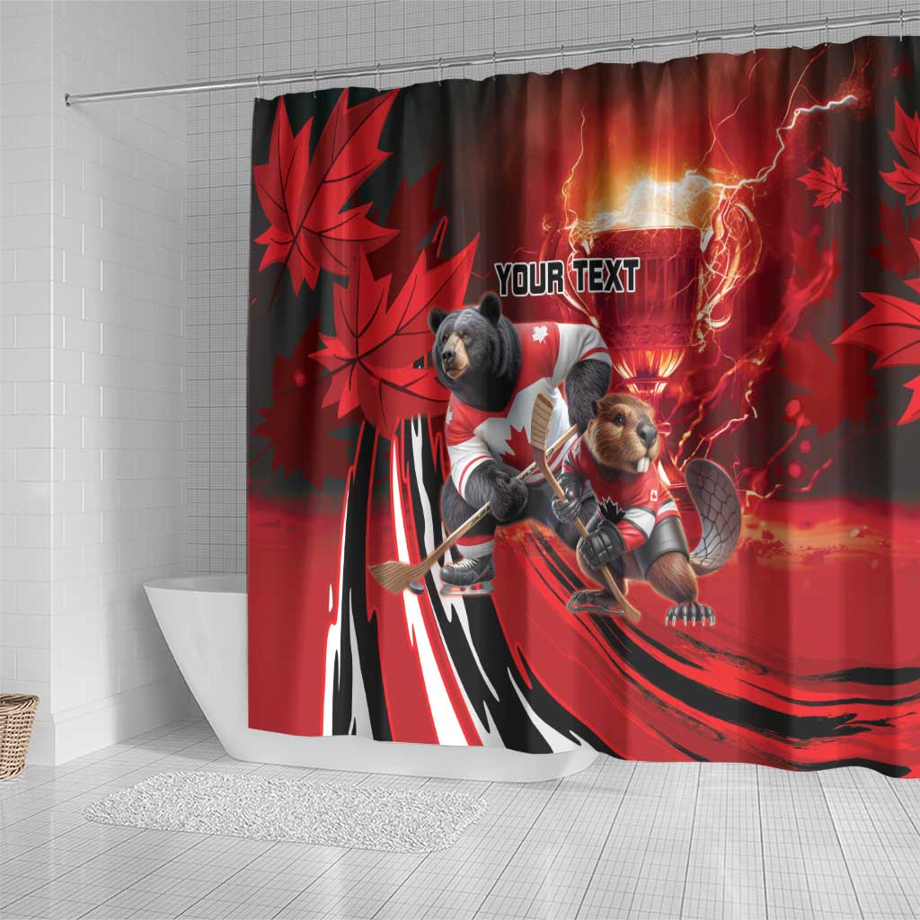 Canada Ice Hockey Champions Personalized Shower Curtain Proud Member of the Eh Team LT9