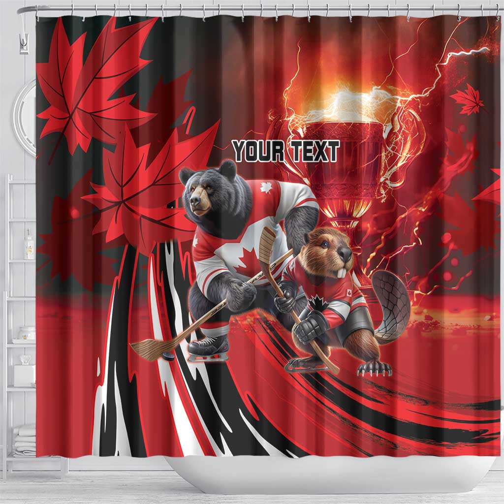 Canada Ice Hockey Champions Personalized Shower Curtain Proud Member of the Eh Team LT9