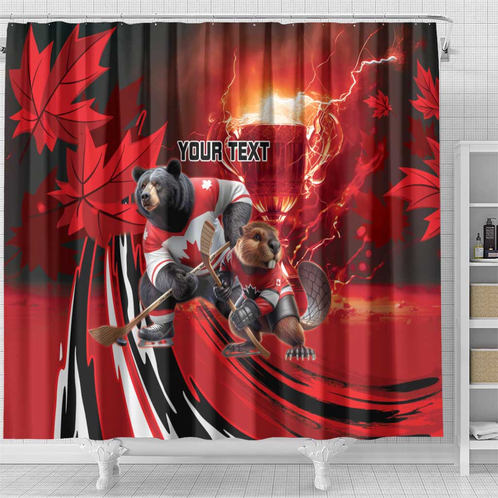 Canada Ice Hockey Champions Personalized Shower Curtain Proud Member of the Eh Team LT9