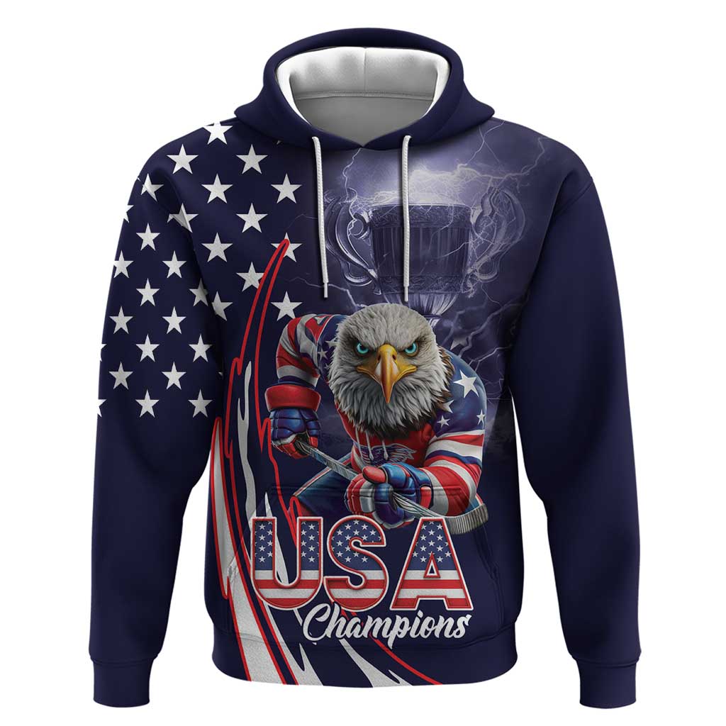 United States Ice Hockey Champions Personalized Hoodie Lets Go Boy USA Goal LT9