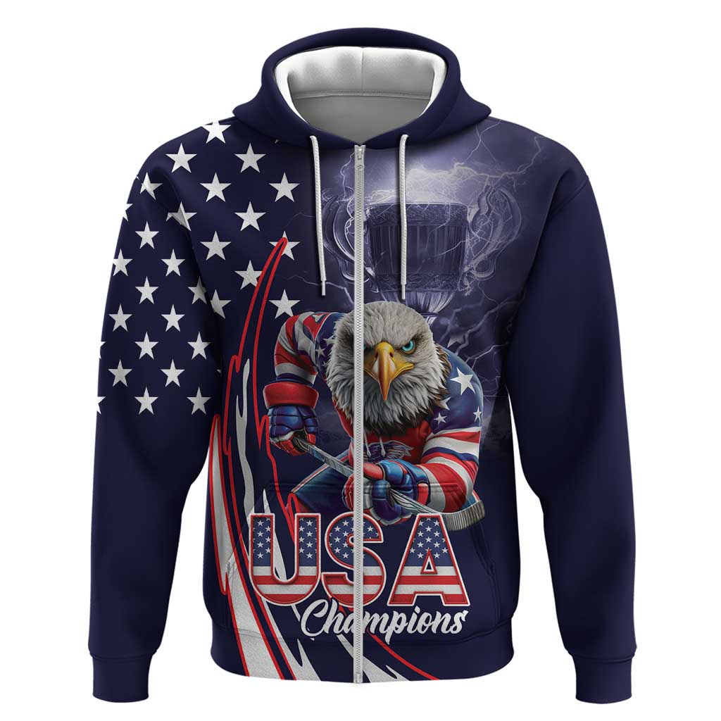 United States Ice Hockey Champions Personalized Hoodie Lets Go Boy USA Goal LT9